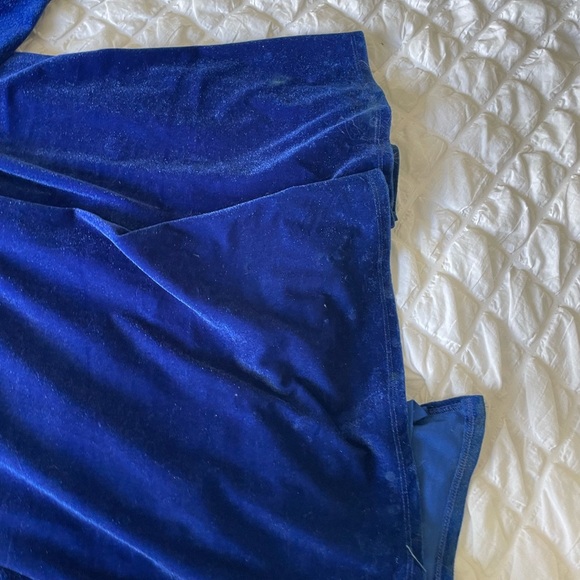 Lulu's Enchanting Touch Royal Blue Velour Velvet Halter Maxi Dress - Picture 7 of 15